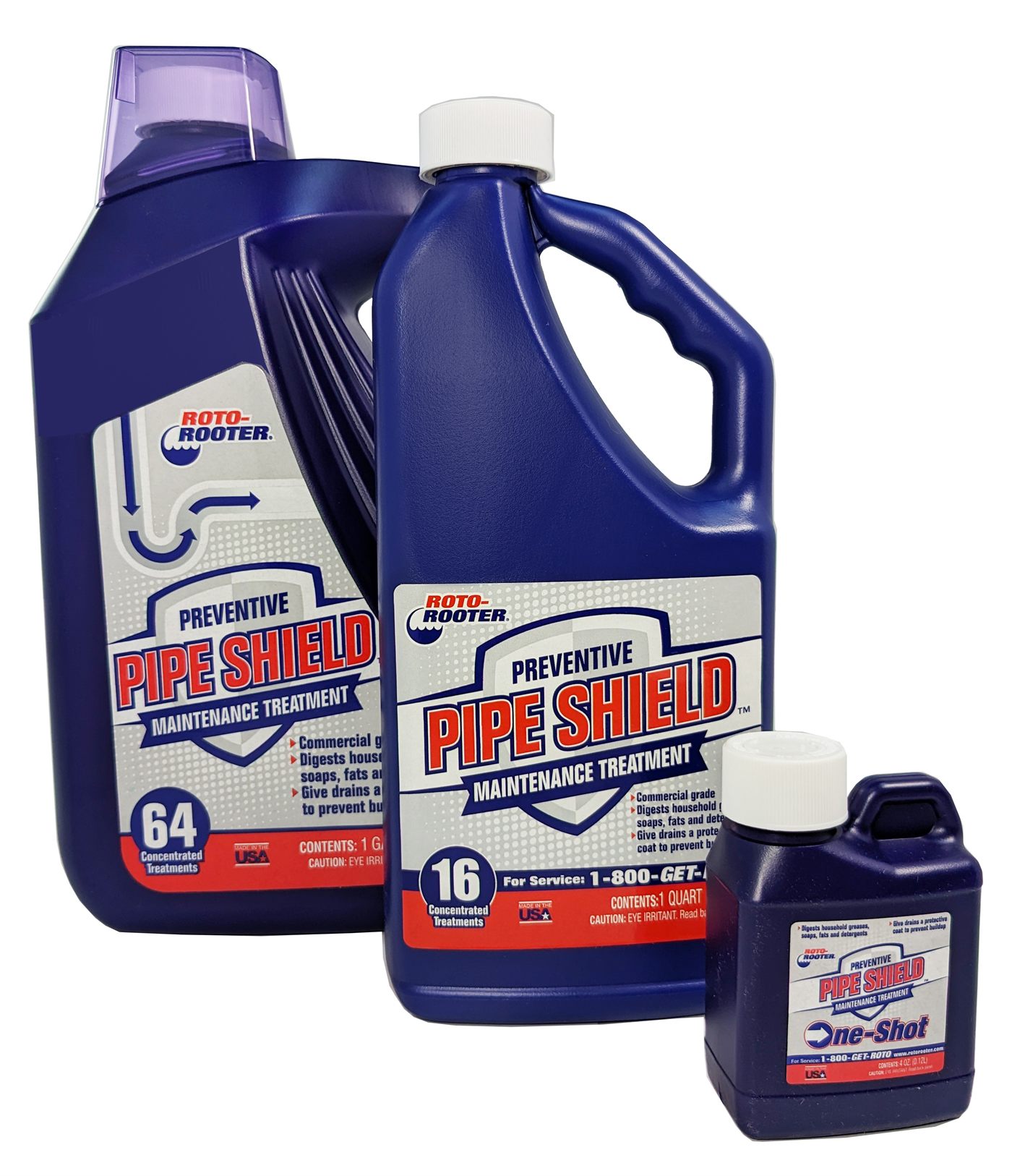 Pipe Shield product family in three sizes